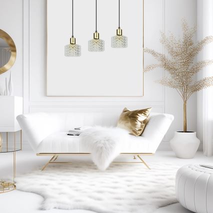 Csillár zsinóron LUMI 3xG9/8W/230V