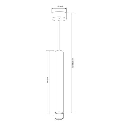 Csillár zsinóron LUNGOMARE 1xGU10/10W/230V arany