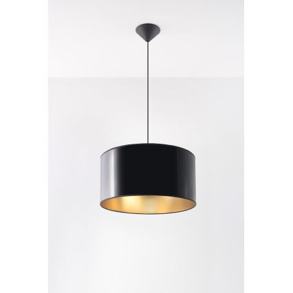 Csillár zsinóron LUXOR 40 1xE27/60W/230V arany/fekete