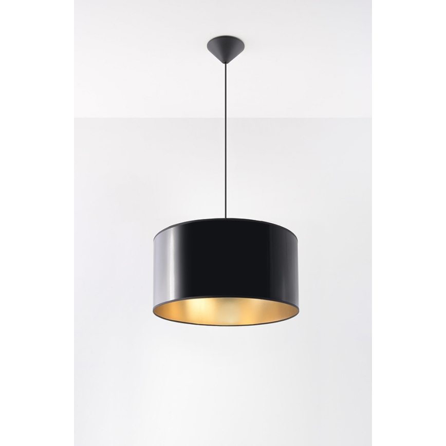 Csillár zsinóron LUXOR 40 1xE27/60W/230V arany/fekete