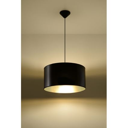 Csillár zsinóron LUXOR 40 1xE27/60W/230V arany/fekete