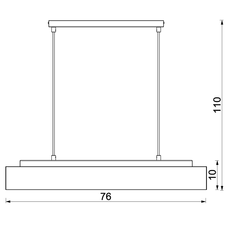 Csillár zsinóron MAISON 4xGU10/8W/230V barna/tölgy