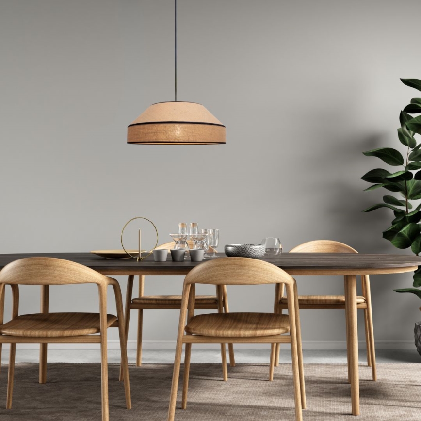 Csillár zsinóron MANISO 1xE27/60W/230V átm. 45 cm bézs