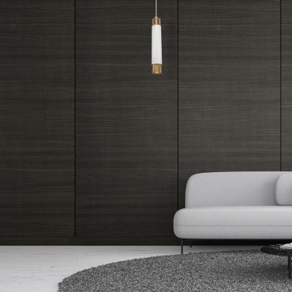 Csillár zsinóron Marble white/brass 1xGU10/8W/230V