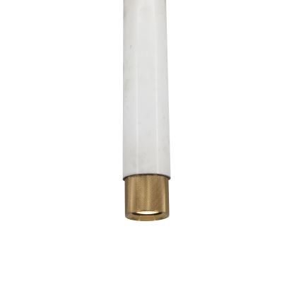 Csillár zsinóron Marble white/brass 1xGU10/8W/230V