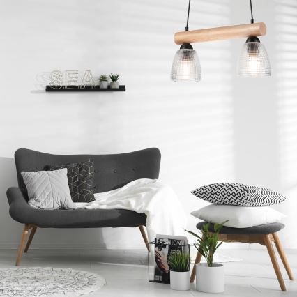 Csillár zsinóron MARGIT 2xE27/60W/230V