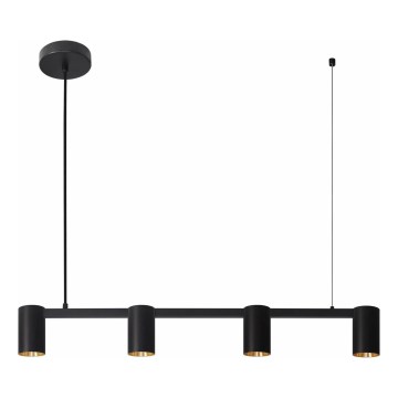 Csillár zsinóron MARIBEL 4xGU10/10W/230V fekete