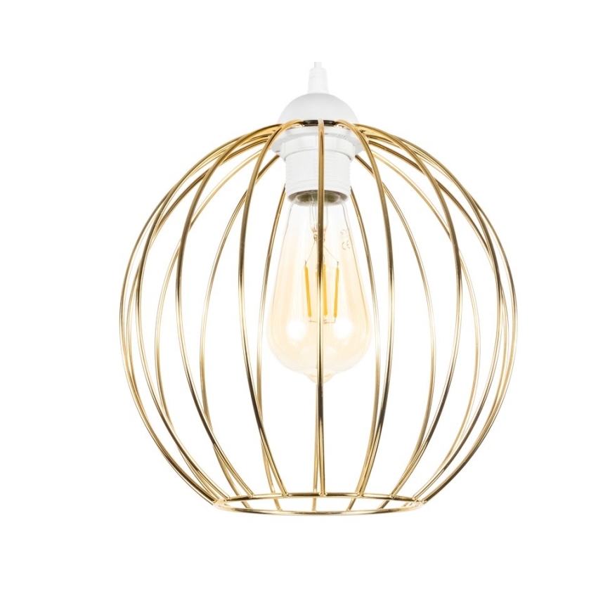 Csillár zsinóron MATT 2xE27/60W/230V pók fehér/arany