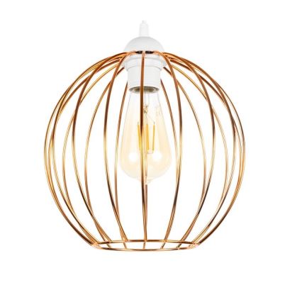 Csillár zsinóron MATT 2xE27/60W/230V pók fehér/réz