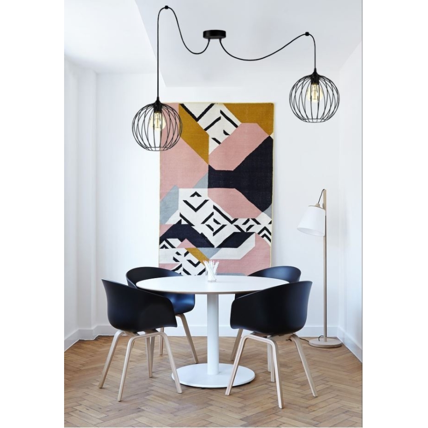 Csillár zsinóron MATT 2xE27/60W/230V pók