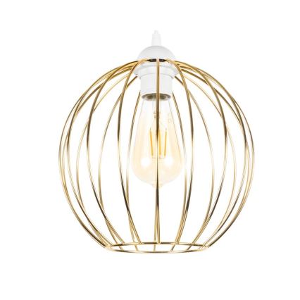 Csillár zsinóron MATT 3xE27/60W/230V fehér/arany