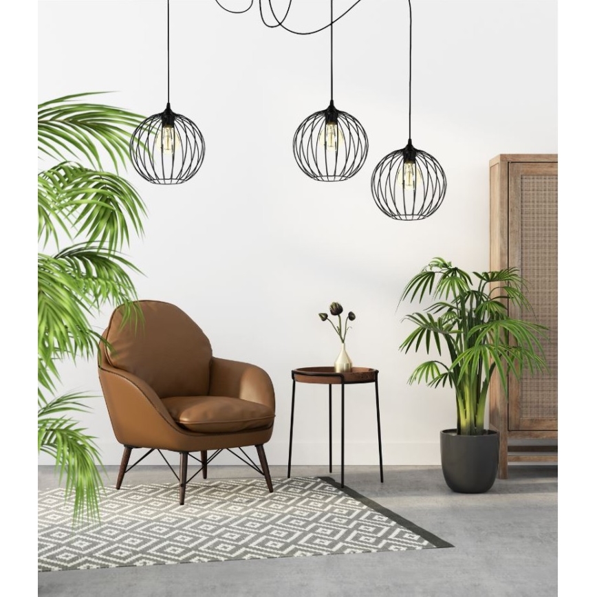 Csillár zsinóron MATT 3xE27/60W/230V pók