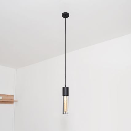 Csillár zsinóron MELODY 1xE27/15W/230V fekete