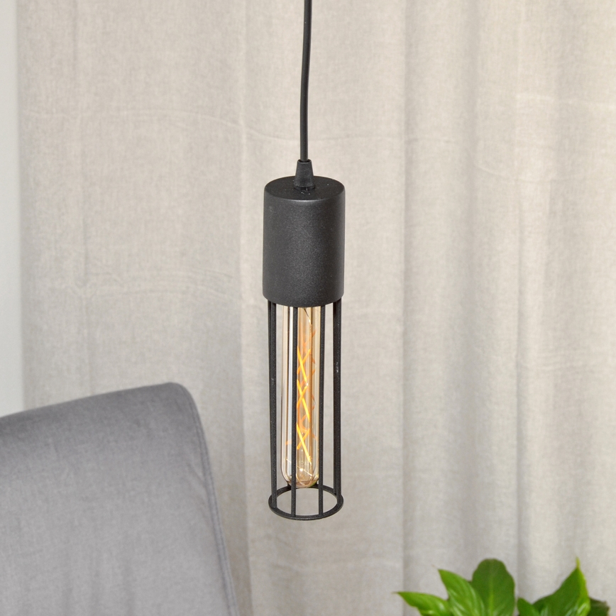 Csillár zsinóron MELODY 1xE27/15W/230V fekete