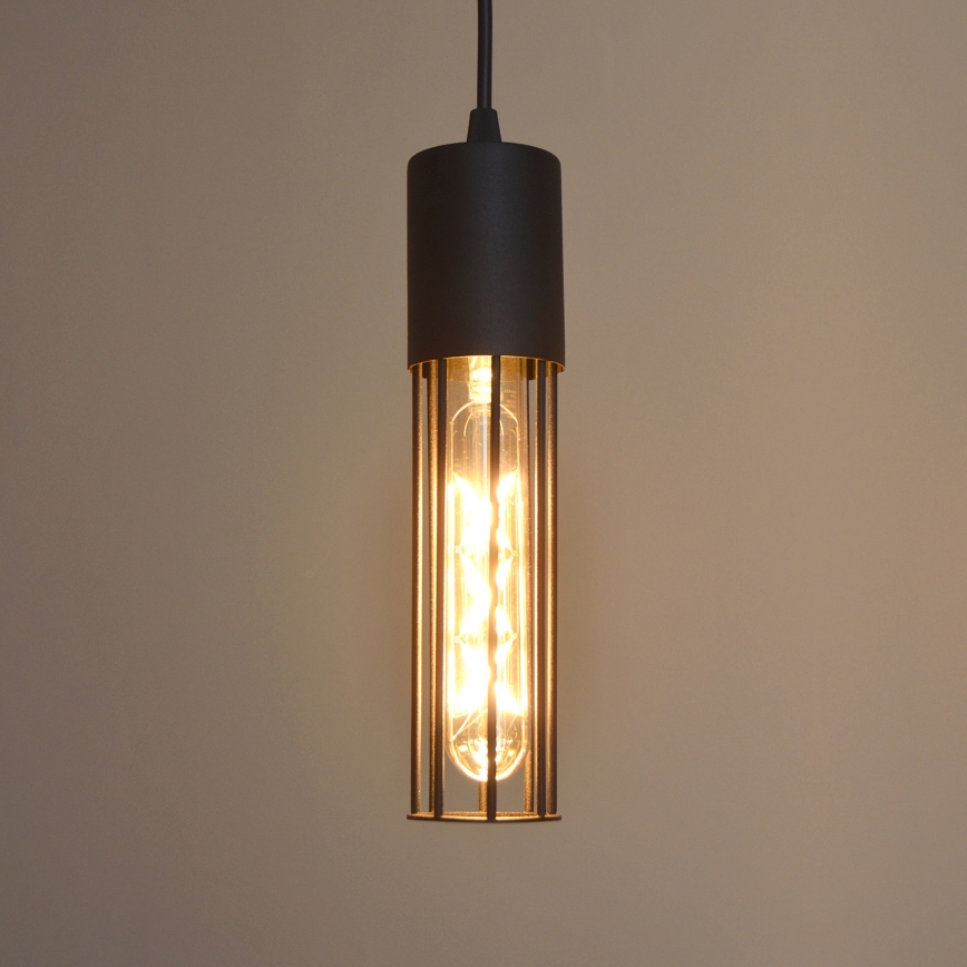 Csillár zsinóron MELODY 1xE27/15W/230V fekete