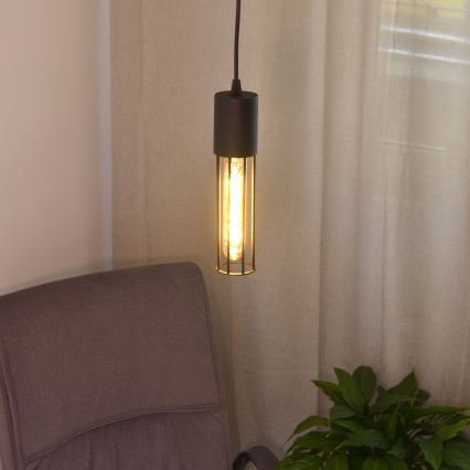 Csillár zsinóron MELODY 1xE27/15W/230V fekete