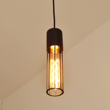 Csillár zsinóron MELODY 1xE27/15W/230V fekete
