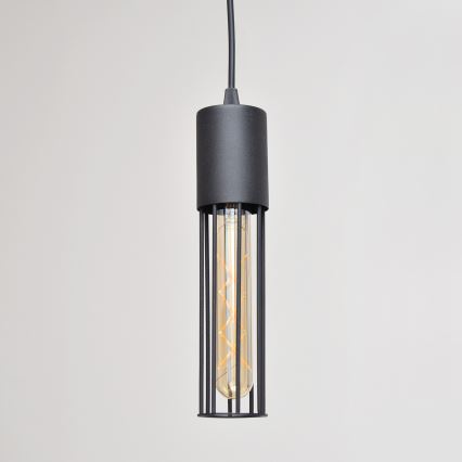 Csillár zsinóron MELODY 1xE27/15W/230V fekete