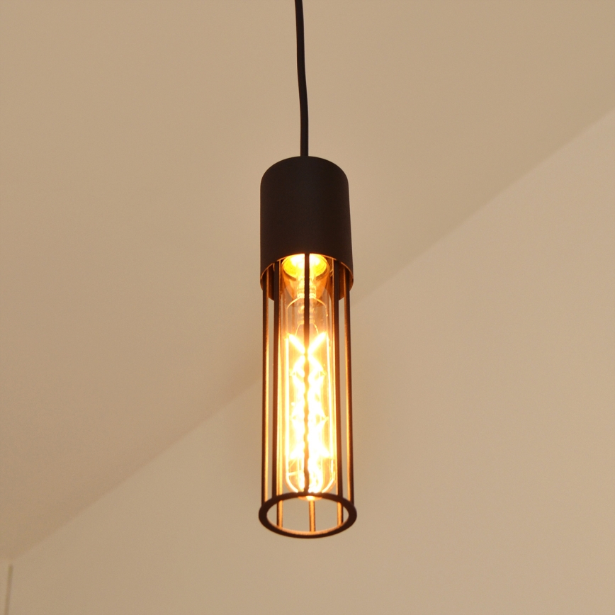 Csillár zsinóron MELODY 2xE27/15W/230V fekete