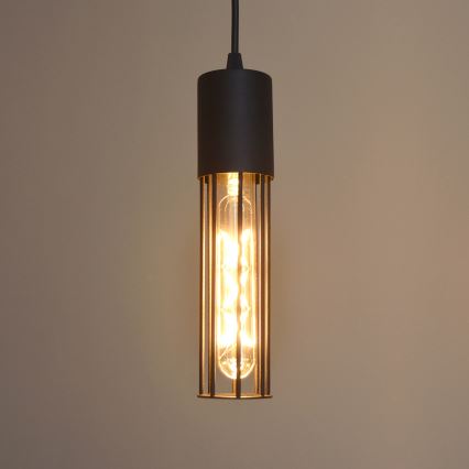 Csillár zsinóron MELODY 2xE27/15W/230V fekete