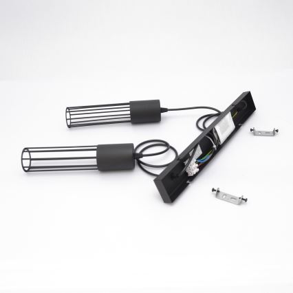 Csillár zsinóron MELODY 2xE27/15W/230V fekete