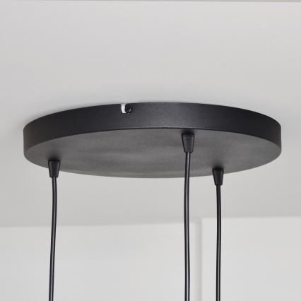 Csillár zsinóron MELODY 3xE27/15W/230V fekete