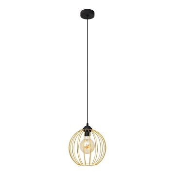 Csillár zsinóron MERCURE 1xE27/15W/230V arany/fekete