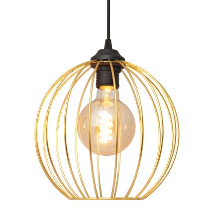Csillár zsinóron MERCURE 1xE27/15W/230V arany/fekete