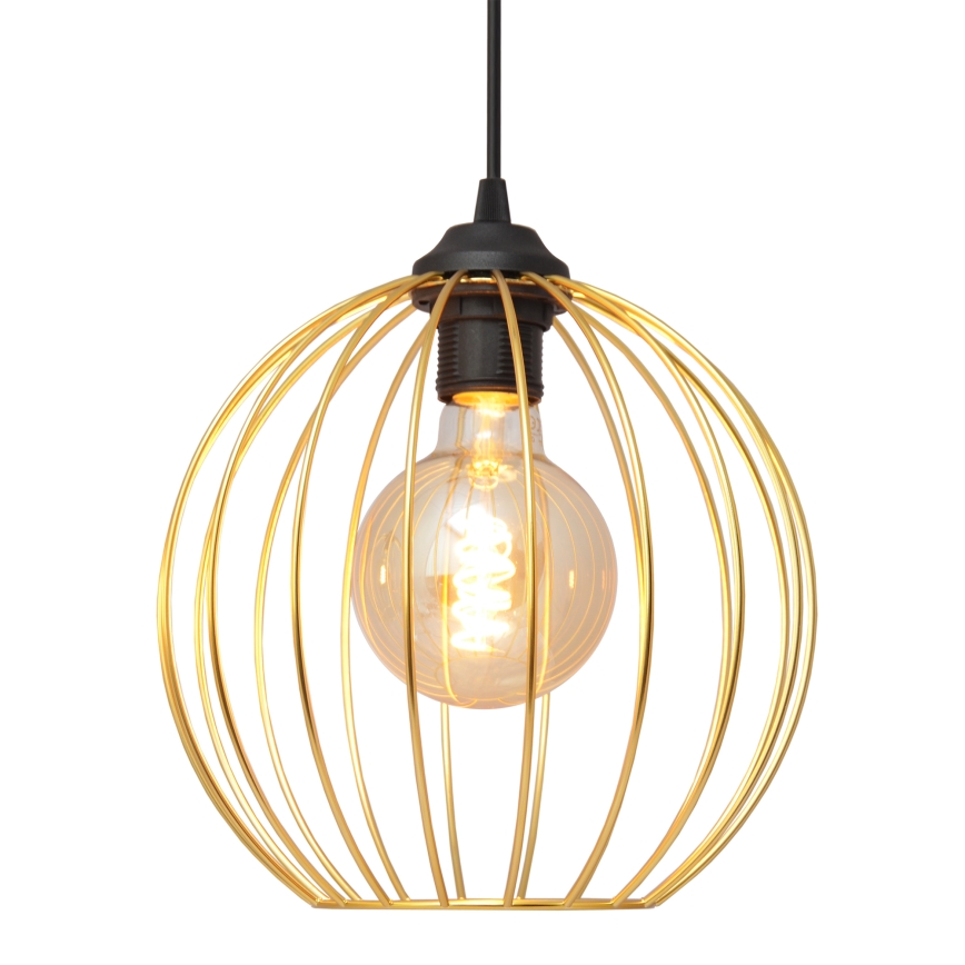 Csillár zsinóron MERCURE 1xE27/15W/230V arany/fekete