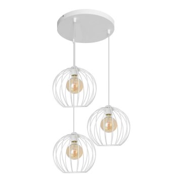 Csillár zsinóron MERCURE 3xE27/15W/230V fehér