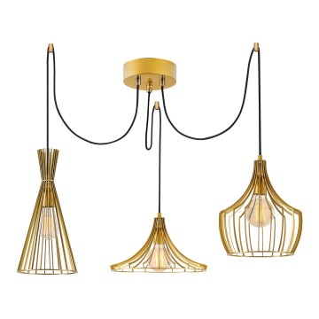 Csillár zsinóron MEZOPOTAMYA 3xE27/40W/230V pók arany