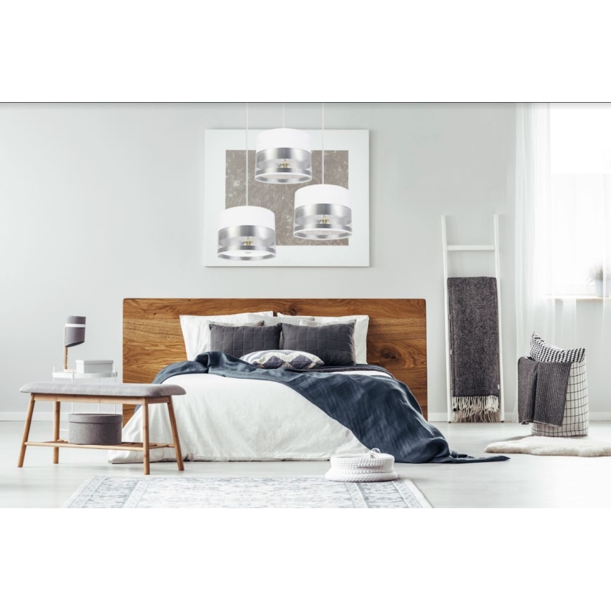 Csillár zsinóron MILO 3xE27/60W/230V ezüst