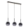 Csillár zsinóron MILTONA 3xE27/60W/230V fekete/szürke