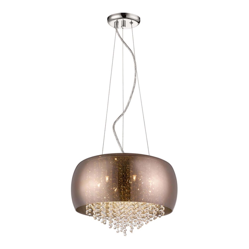 Csillár zsinóron MINERVA 5xG9/3W/230V réz