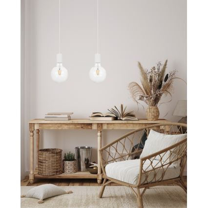 Csillár zsinóron MIROS 2xE27/60W/230V fehér