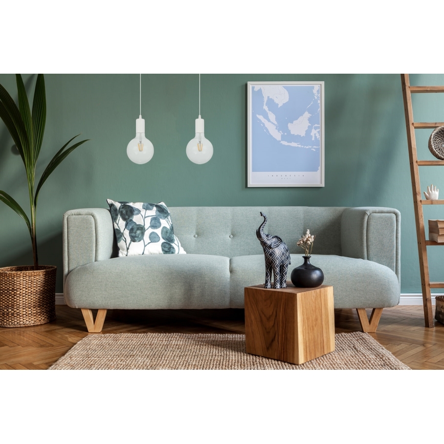 Csillár zsinóron MIROS 2xE27/60W/230V fehér