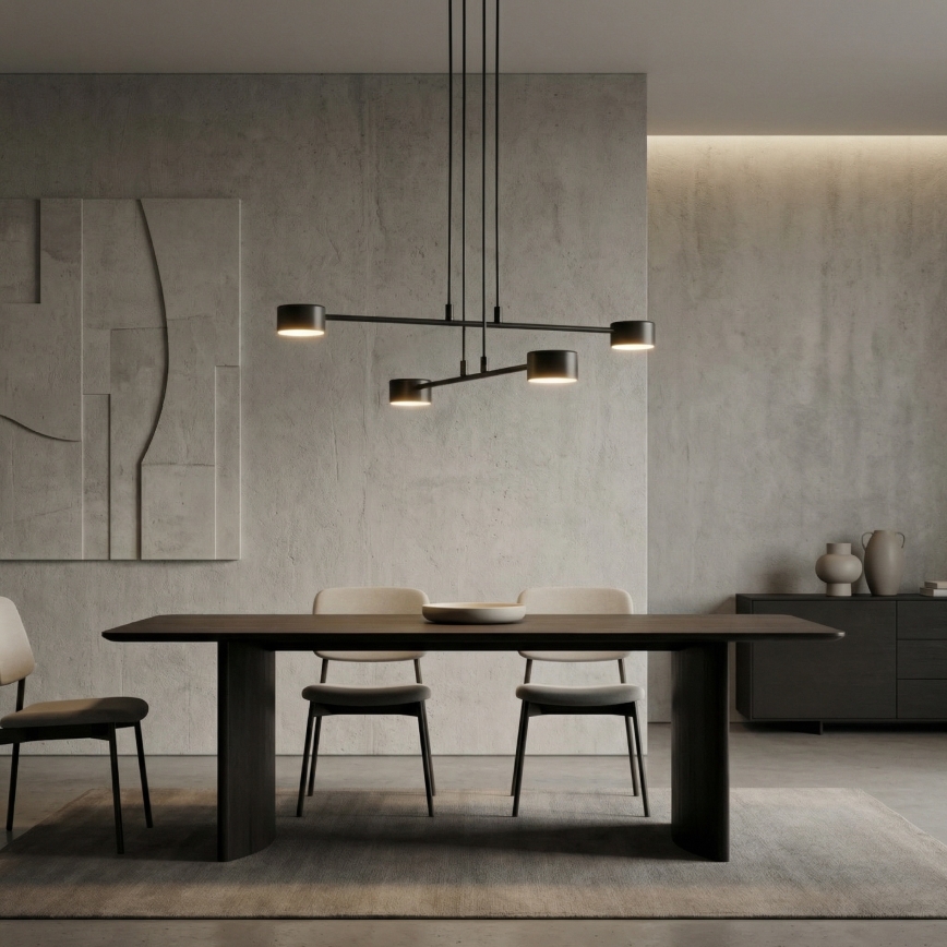 Csillár zsinóron MODUS 4xGX53/12W/230V fekete