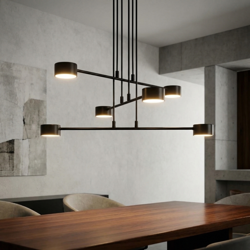 Csillár zsinóron MODUS 6xGX53/10W/230V fekete