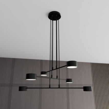 Csillár zsinóron MODUS 6xGX53/10W/230V fekete