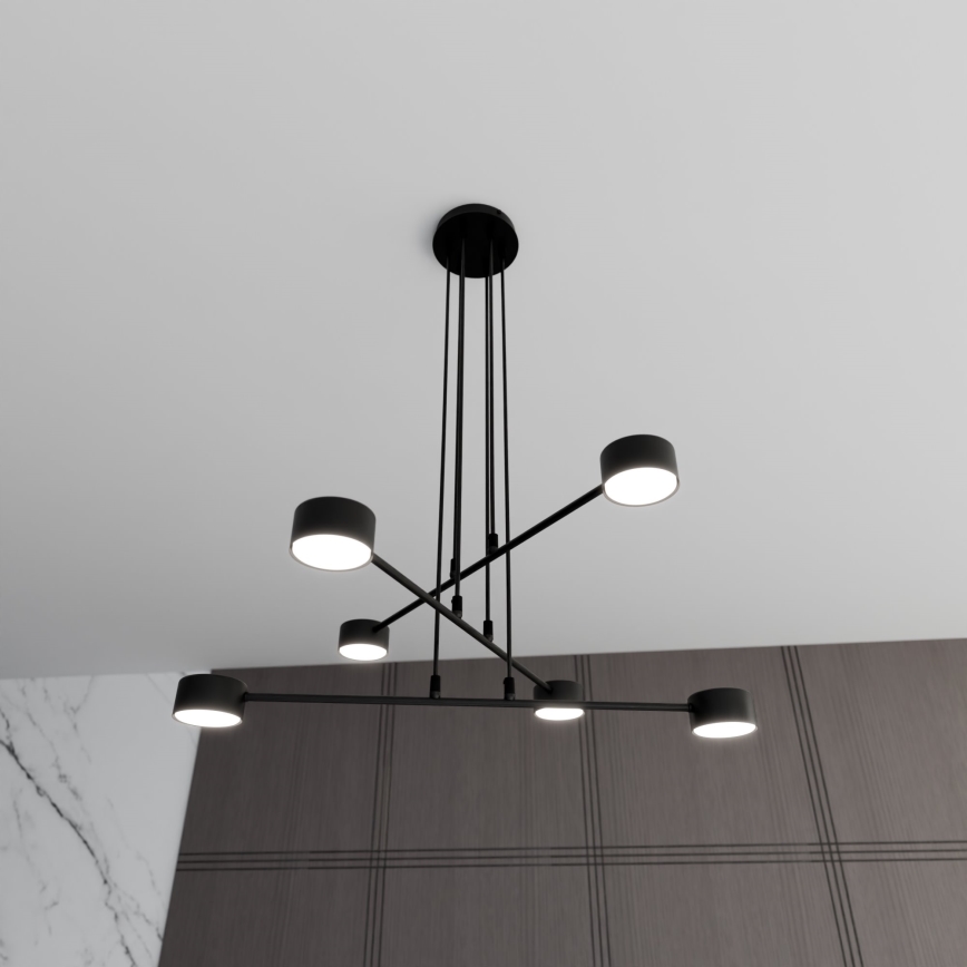 Csillár zsinóron MODUS 6xGX53/10W/230V fekete