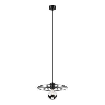 Csillár zsinóron MONTANA 1xE27/15W/230V átm. 30 cm fekete