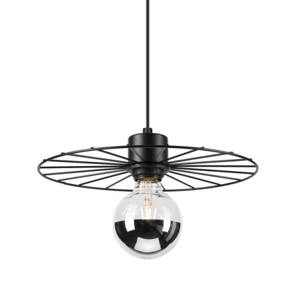 Csillár zsinóron MONTANA 1xE27/15W/230V átm. 30 cm fekete
