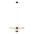 Csillár zsinóron MONTANA 1xE27/15W/230V átm. 45 cm arany/fekete