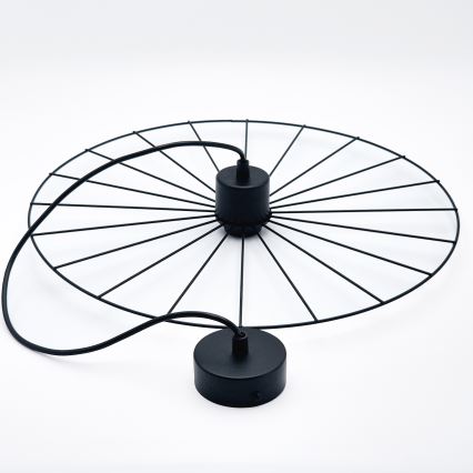 Csillár zsinóron MONTANA 1xE27/15W/230V átm. 45 cm fekete