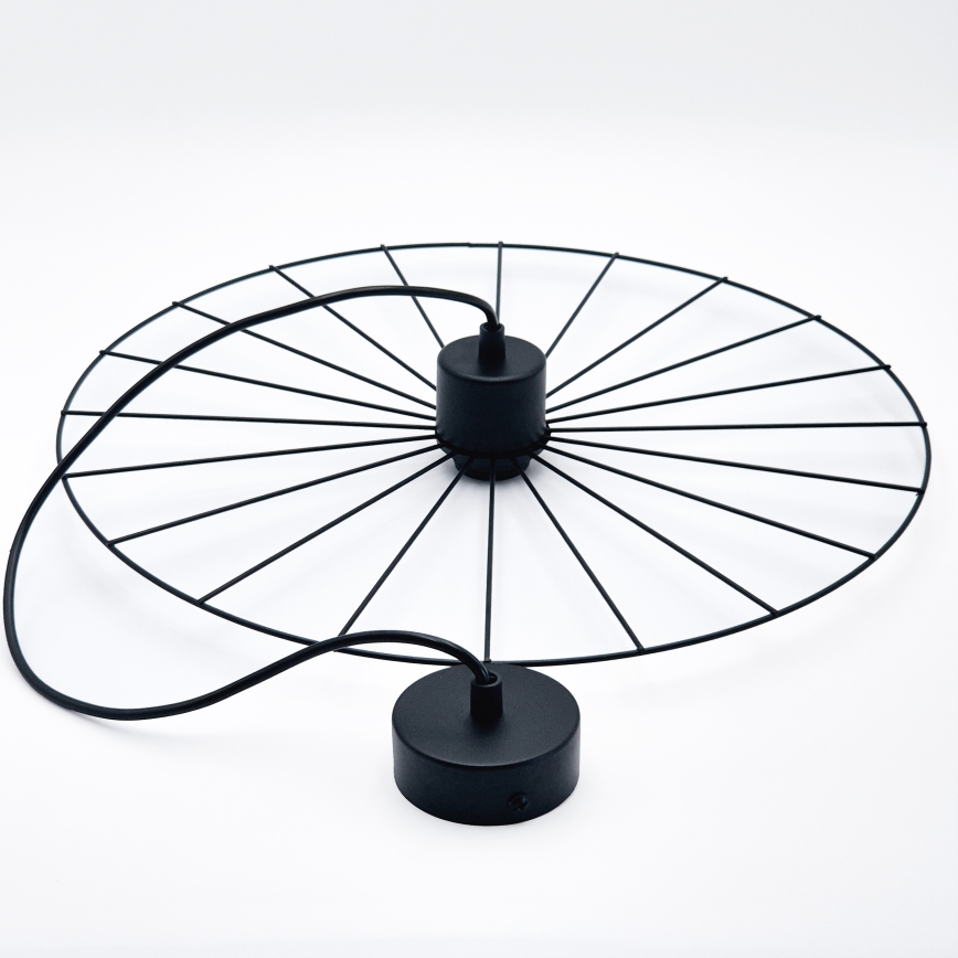 Csillár zsinóron MONTANA 1xE27/15W/230V átm. 45 cm fekete