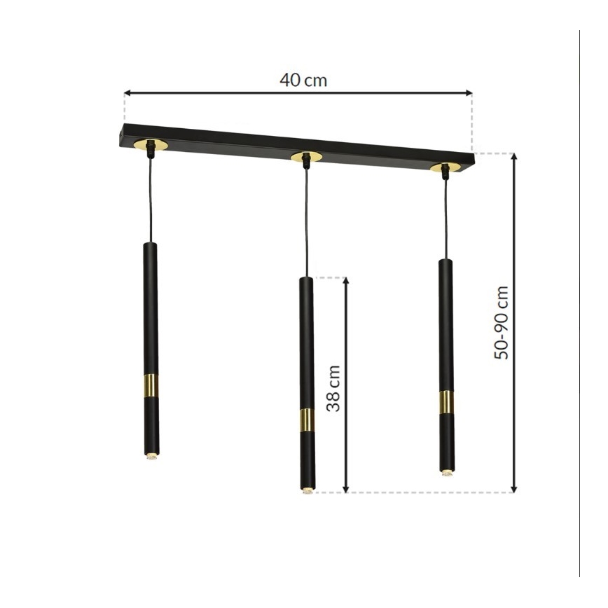 Csillár zsinóron MONZA 3xG9/7W/230V