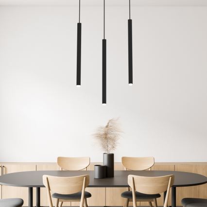 Csillár zsinóron MONZA 3xG9/8W/230V fekete