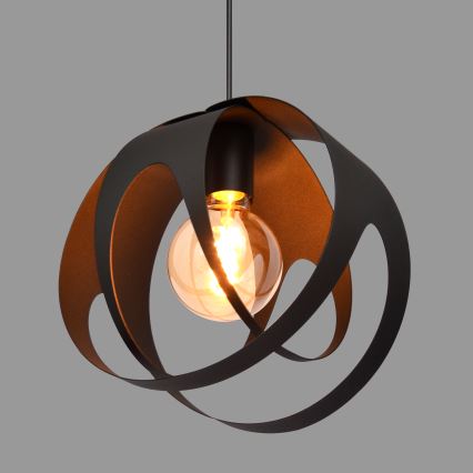 Csillár zsinóron MOONLIGHT 1xE27/15W/230V fekete