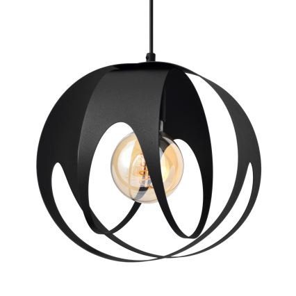 Csillár zsinóron MOONLIGHT 1xE27/15W/230V fekete