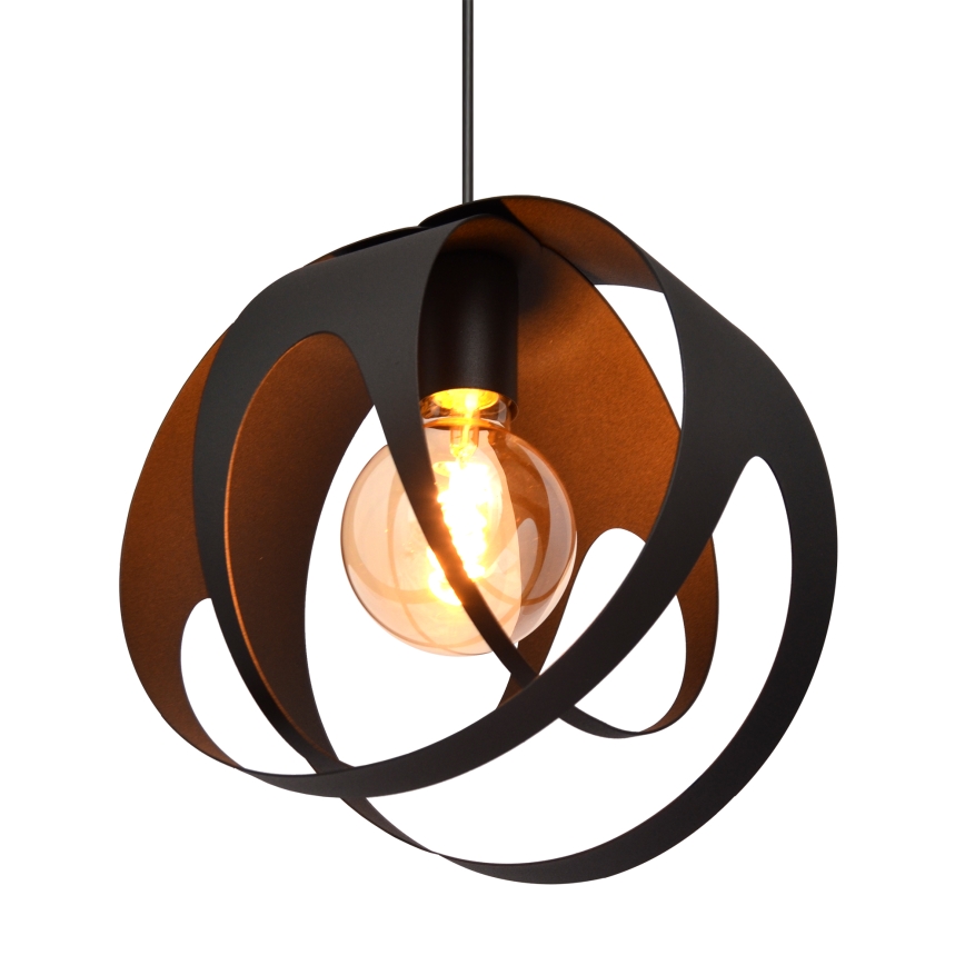 Csillár zsinóron MOONLIGHT 1xE27/15W/230V fekete